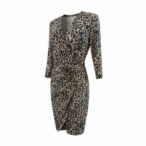 Anne Klein Size 14 Mock Wrap Dress Midi